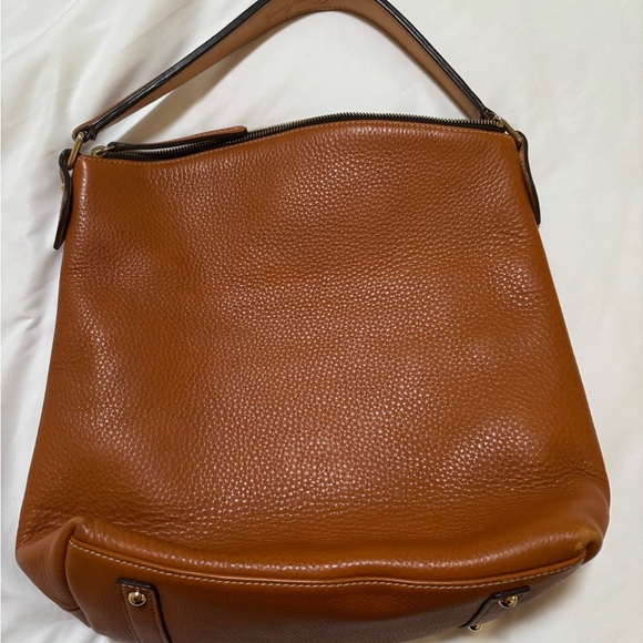Dooney & Bourke Brown Leather Hobo Bag - Picture 3 of 4